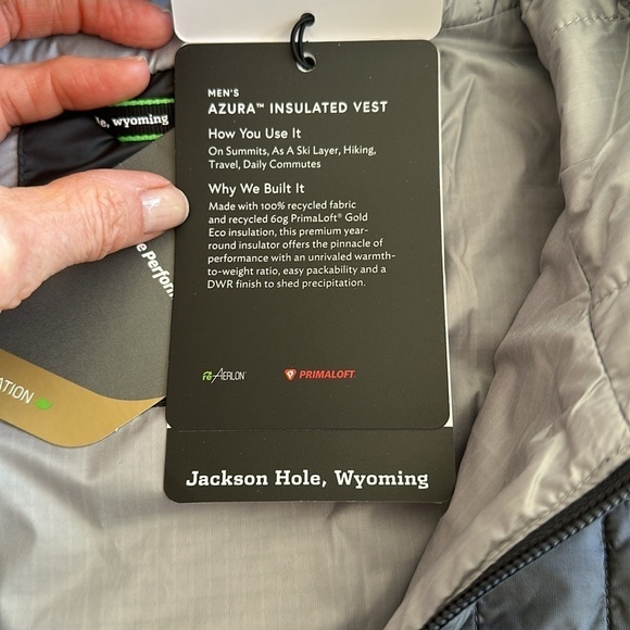 NWT Stio Azura Insulated Vest Men’s Small – Sustainable, Lightweight Warmth - Picture 11 of 13